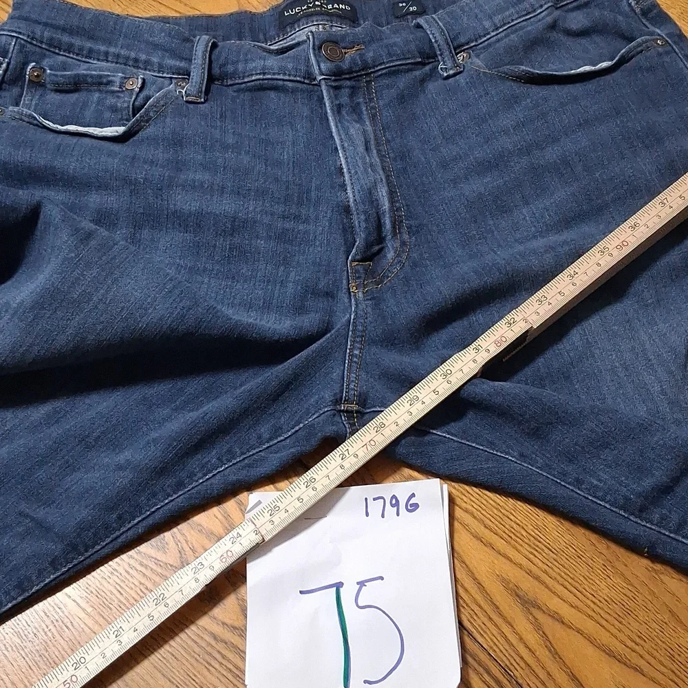 LUCKY BRAND Jeans Mens 36 / 30 Blue Denim 440 ATHLETIC SLIM Used Pants Preowned - Picture 2 of 4